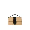Jacquemus Le Grand Bambino Raffia Effect Shoulder Bag In Black
