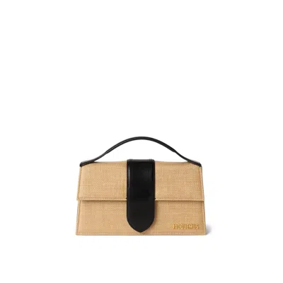 JACQUEMUS JACQUEMUS LE GRAND BAMBINO RAFFIA EFFECT SHOULDER BAG WOMEN
