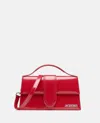 Jacquemus Schultertasche Le Grand Bambino Aus Lackleder In Red