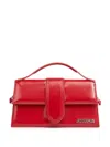 Jacquemus Medium Glossy Leather Shoulder Bag In Red