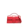 Jacquemus Patent Leather Le Bambino Long Shoulder Bag In Red
