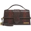 Jacquemus Womens Dark Brown Le Grand Bambino Leather Top Handle Bag