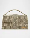 Jacquemus Le Grand Bambino Snakeskin Leather Crossbody Bag In Sand