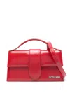 Jacquemus Rectangular Smooth Top Handle Shoulder Bag In Red