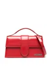Jacquemus Patent Leather Le Bambino Long Shoulder Bag In Red