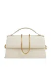 Jacquemus Structured Rectangular Handbag With Off-white Ostrich Effect In White