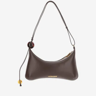 Jacquemus Le Grand Bisou Pearls Bag In Brown