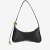 Jacquemus Le Grand Bisou Perle Leather Shoulder Bag In Black