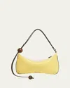 Jacquemus 'le Grand Bisou Perle' Yellow Shoulder Bag With Adjustable Shoulder Strap And Front Logo In Le Grand Bisou Perle