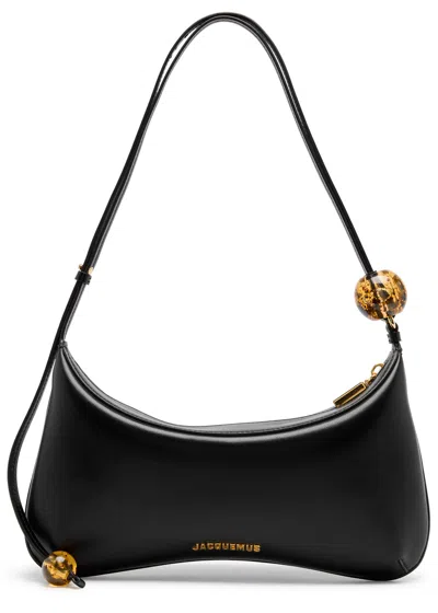 JACQUEMUS JACQUEMUS LE GRAND BISOU PERLE LEATHER SHOULDER BAG