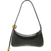 Jacquemus Le Grand Bisou Perle Leather Shoulder Bag In Black