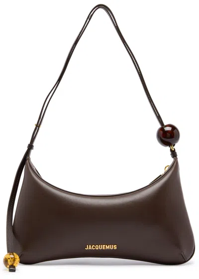 JACQUEMUS JACQUEMUS LE GRAND BISOU PERLE LEATHER SHOULDER BAG