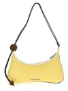 Jacquemus 'le Grand Bisou Perle' Yellow Shoulder Bag With Adjustable Shoulder Strap And Front Logo In Yellow