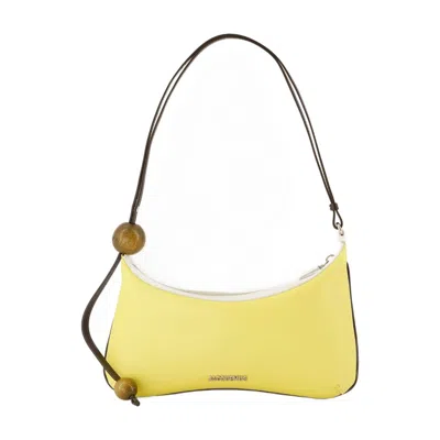Jacquemus Le Grand Bisou Perle Shoulder Bag In Yellow