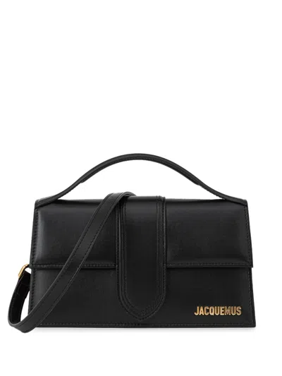 JACQUEMUS LE GRAND CHILD HANDBAG IN BLACK LEATHER JACQUEMUS