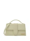 Jacquemus Le Grand Child Leather Shoulder Bag Martellata Yellow Paglia  In Neutral