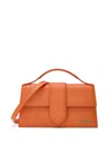 Jacquemus Le Grand Child Shoulder Bag In Orange Leather  In Orange