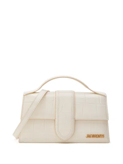 Jacquemus Le Grand Child Shoulder Bag In White Cock Print