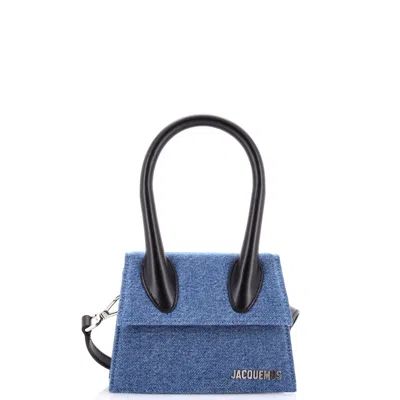 Jacquemus Chiquito Denim Top-handle Medium Tote Bag In Blue
