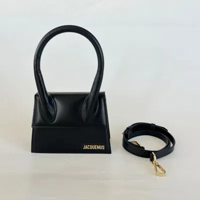 Pre-owned Jacquemus Le Grand Chiquito Black Leather Bag
