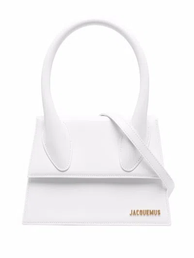 Jacquemus Le Grand Chiquito Leather Handbag In White 213b01-213 300100