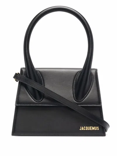Jacquemus Le Grand Chiquito Leather Handbag In Black
