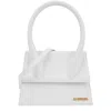 Jacquemus Le Grand Chiquito Leather Handle Bag, Top Handle Bag, White In White