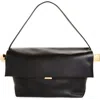 Jacquemus The Rond Carre Leather Shoulder Bag In Black 990