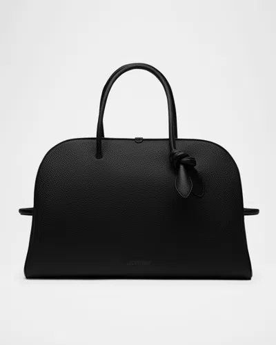 Jacquemus Le Grand Turismo Leather Top-handle Bowling Bag In Black