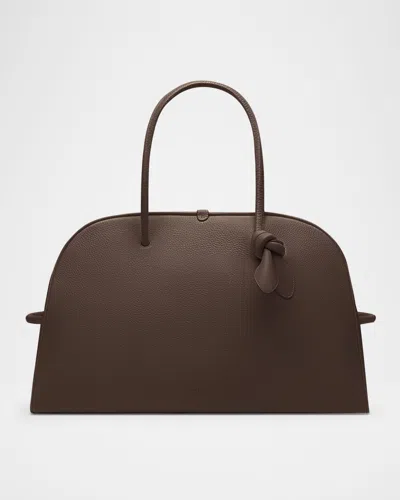 Jacquemus Le Grand Turismo Leather Top-handle Bowling Bag In Brown