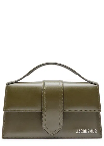 Jacquemus Le Grande Bambino Leather Top Handle Bag In Brown