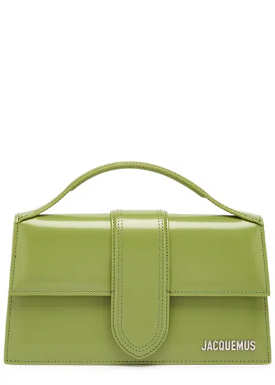 Jacquemus Le Grande Bambino Leather Top Handle Bag In Gold