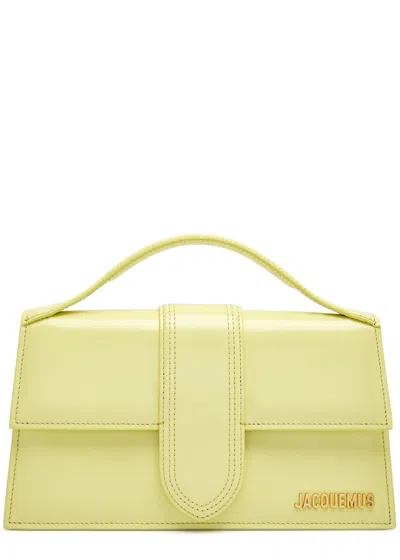 Jacquemus Le Grande Bambino Leather Top Handle Bag In Yellow