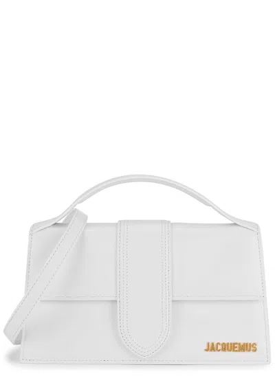 Jacquemus Le Grande Bambino White Leather Top Handle Bag, Bag, White