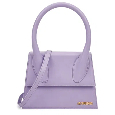 Jacquemus Le Grande Chiquito Lilac Leather Top Handle Bag, Bag, Lilac In Purple