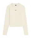 Jacquemus Le Gros Grin Logo-detail Long-sleeve T-shirt In White