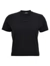 Jacquemus 'le T-shirt Gros Grain' Black Crewneck T-shirt With Logo Patch On The Front
