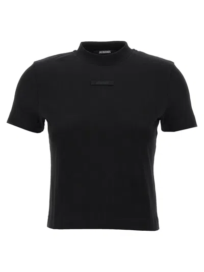 JACQUEMUS LE GROS-GRAIN T-SHIRT BLACK