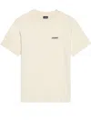 Jacquemus Womens Light Beige 2 Le T-shirt Grosgrain-logo Cotton-jersey T-shirt In Neutral