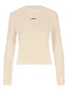 Jacquemus Le Gros Grin Logo-detail Long-sleeve T-shirt In Neutral