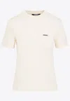 Jacquemus Le Tshirt Gros Grain Short Sleeve In Sand