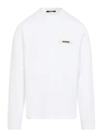 Jacquemus Le Tshirt Gros Grain Cotton Ls  T-shirt In White