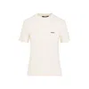 Jacquemus Crewneck Short Sleeve Straight Fit Top In Neutral