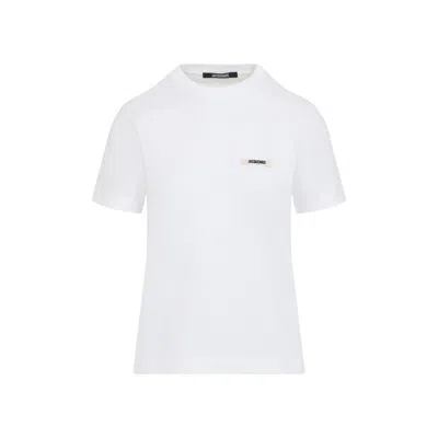 Jacquemus Crewneck T-shirt With Logo-label In White