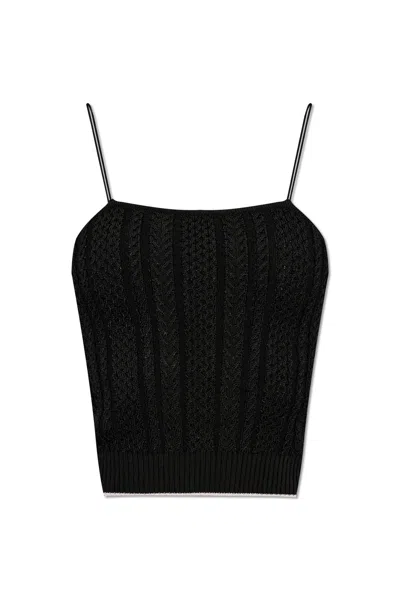 Jacquemus Women's Le Haut Bela Cable-knit Tank In Black