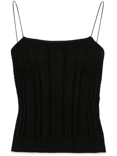 Jacquemus Women's Le Haut Bela Cable-knit Tank In Black