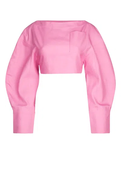 Jacquemus Le Haut Casaco Hollowed Out Blouse In Pink