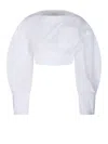 Jacquemus Le Haut Casaco Cutout Crop Cotton Poplin Shirt