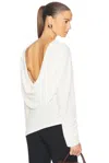 Jacquemus Asymmetric Draped Back Sweater In White