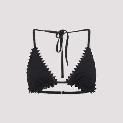Jacquemus Le Haut De Maillot Picot Bikini S In Black